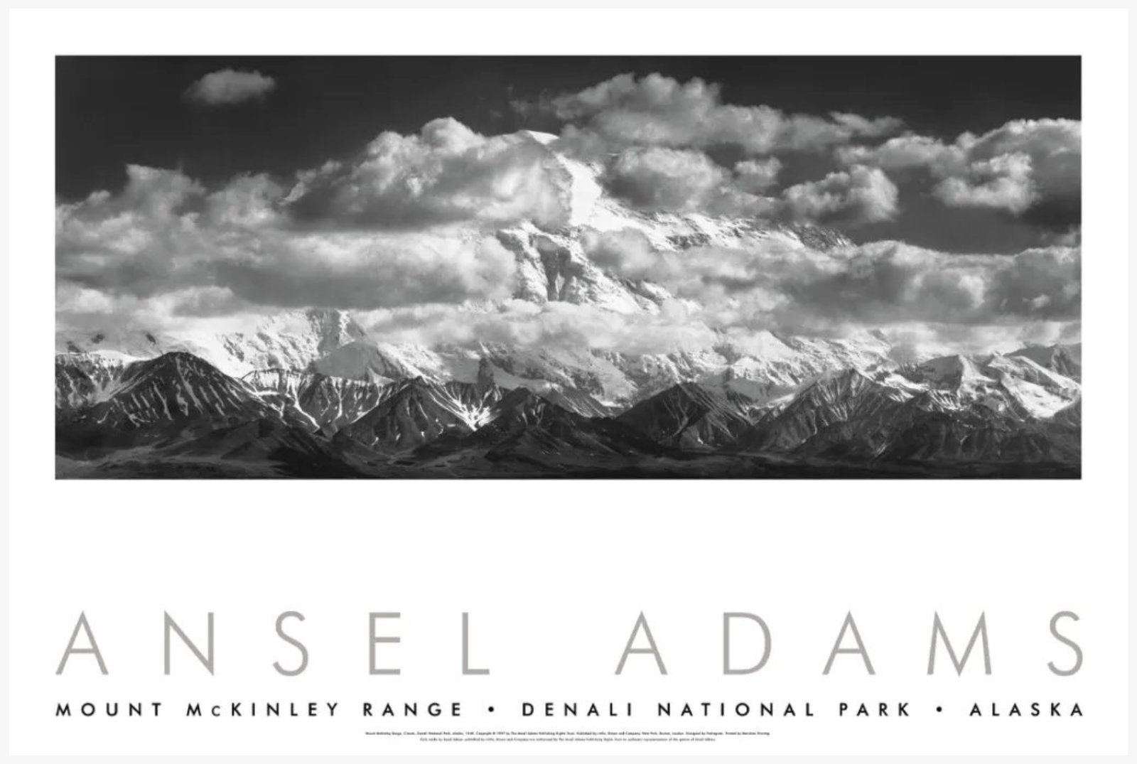 Mt. McKinley, Clouds Shop: Poster Ansel Adams 