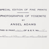 Mt. Lyell & Mt. McClure - Signed Special Edition Photograph Shop Ansel Adams 