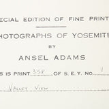 Valley View (Early Summer) - Signed Special Edition Photograph Shop Ansel Adams 