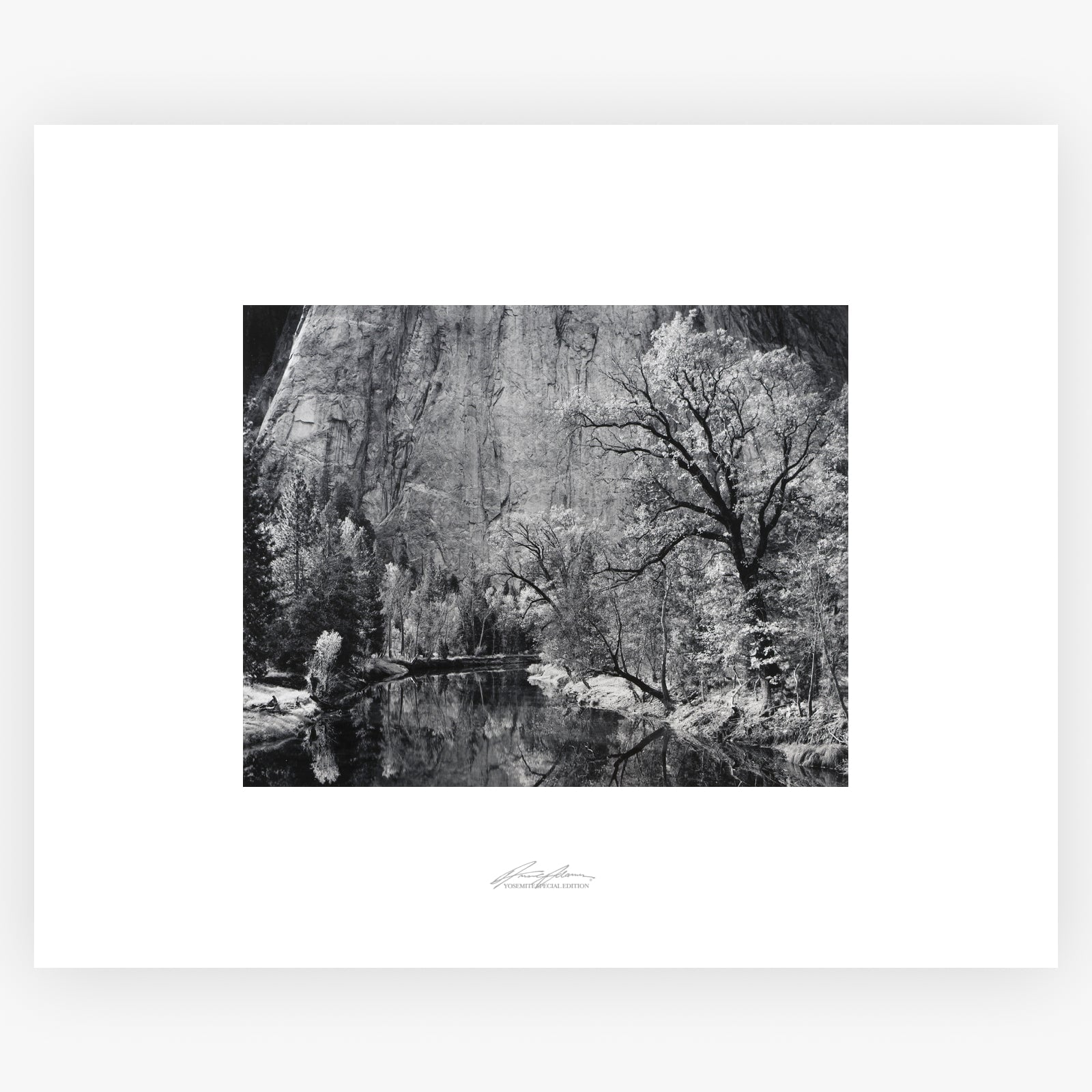 Merced River, Cliffs, Autumn Shop_Repro_SEP The Ansel Adams Gallery Unframed No Color 