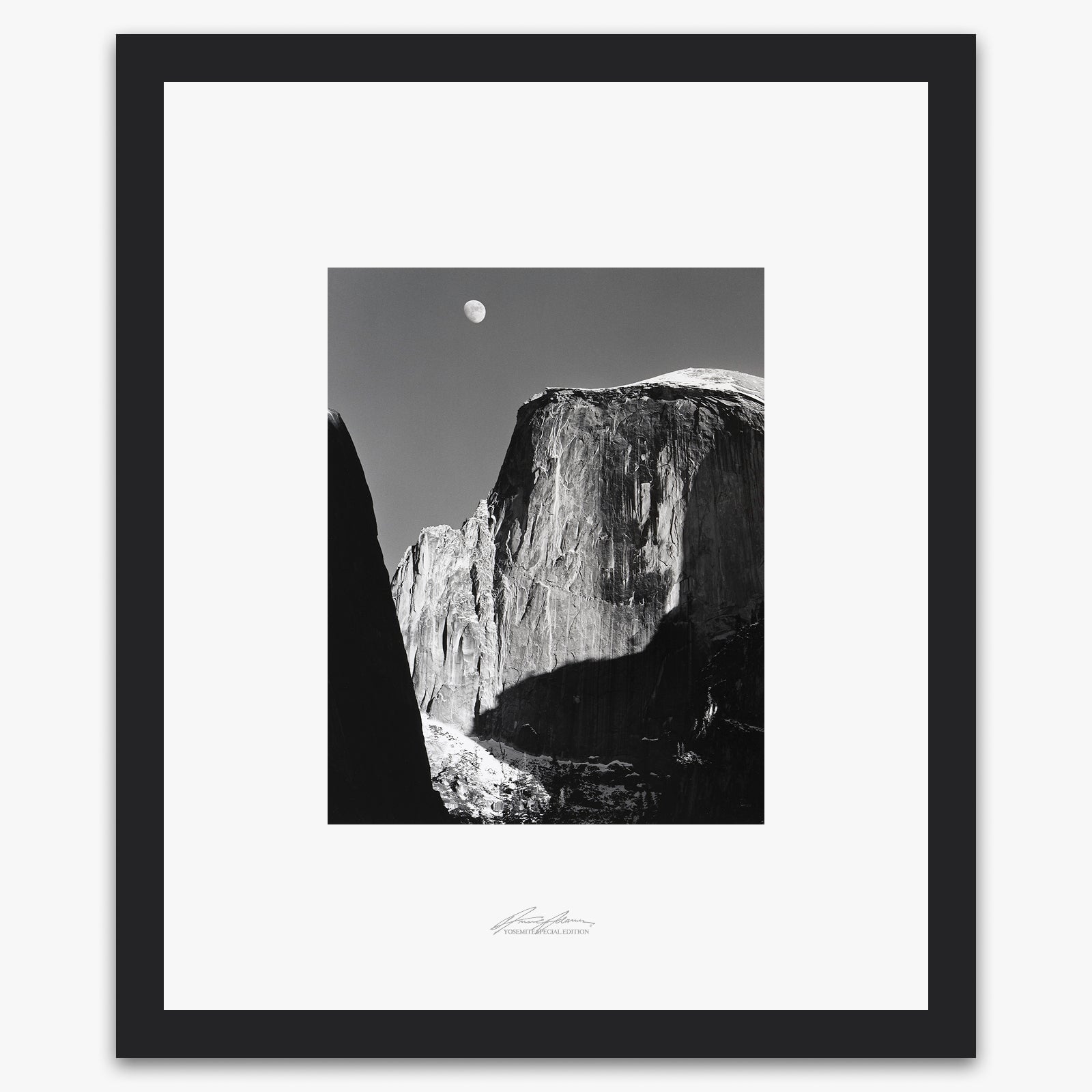 Moon and Half Dome Shop_Repro_SEP The Ansel Adams Gallery Framed Standard Black Wood 