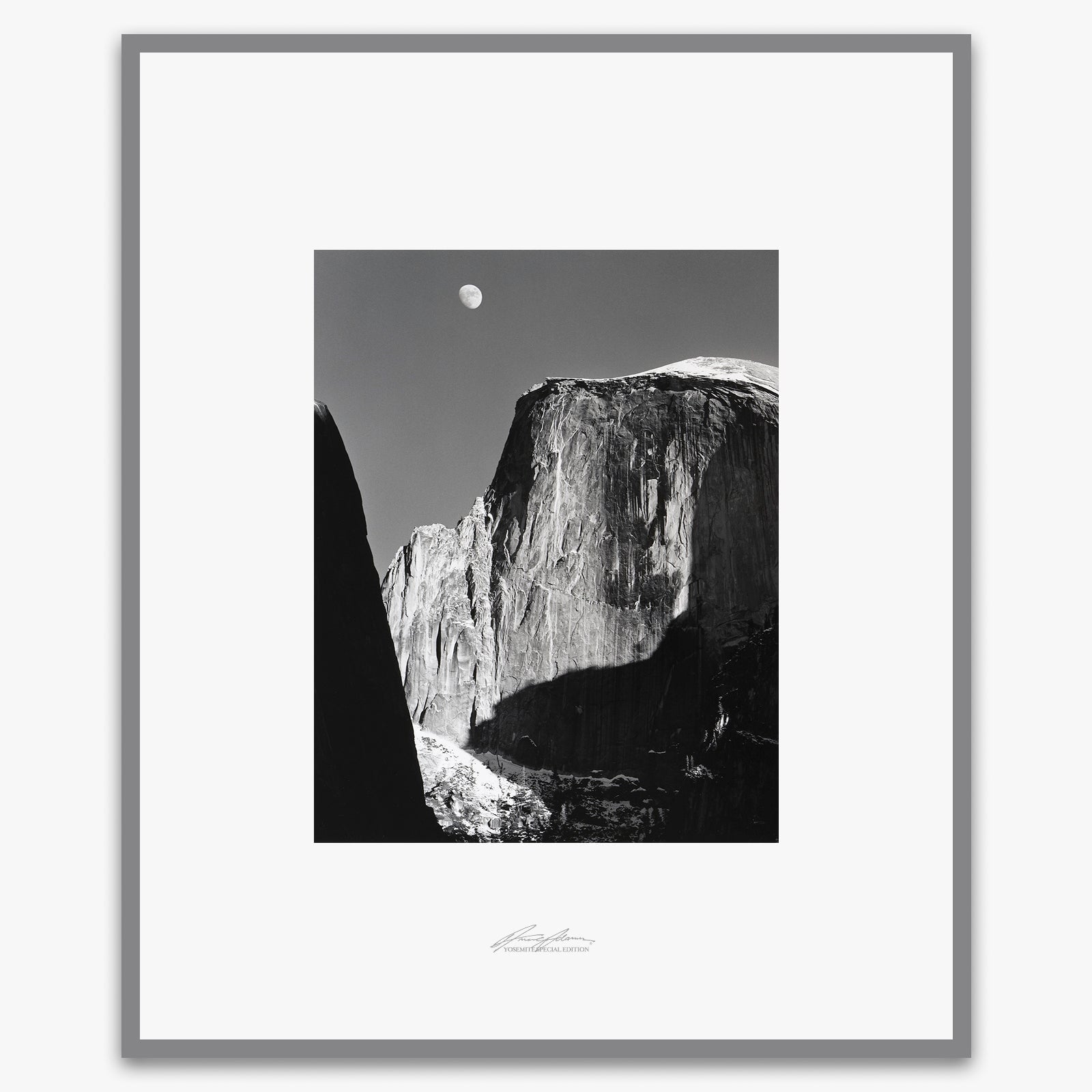 Moon and Half Dome Shop_Repro_SEP The Ansel Adams Gallery Framed Standard Premium Gray Welded Frame 