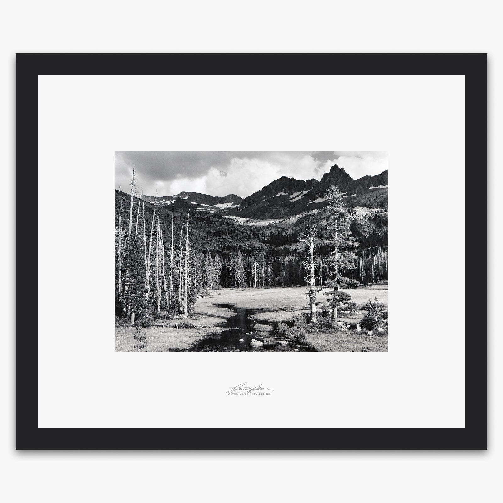 Mt. Ansel Adams, Lyell Fork Shop_Repro_SEP The Ansel Adams Gallery Framed Standard Black Wood 