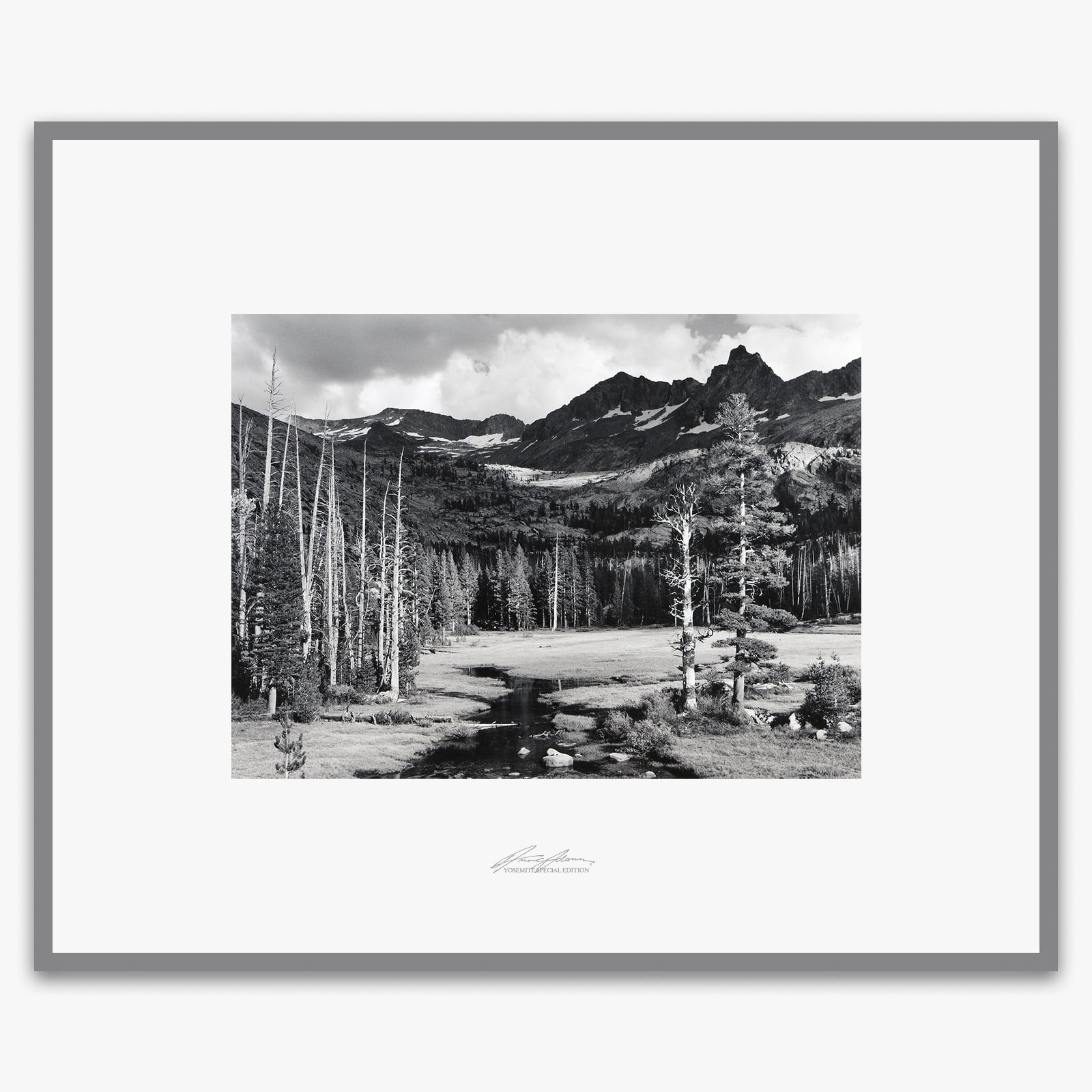 Mt. Ansel Adams, Lyell Fork Shop_Repro_SEP The Ansel Adams Gallery Framed Standard Premium Gray Welded Frame 