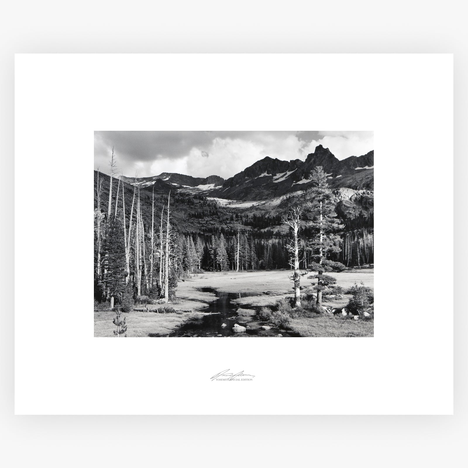 Mt. Ansel Adams, Lyell Fork Shop_Repro_SEP The Ansel Adams Gallery Unframed No Color 