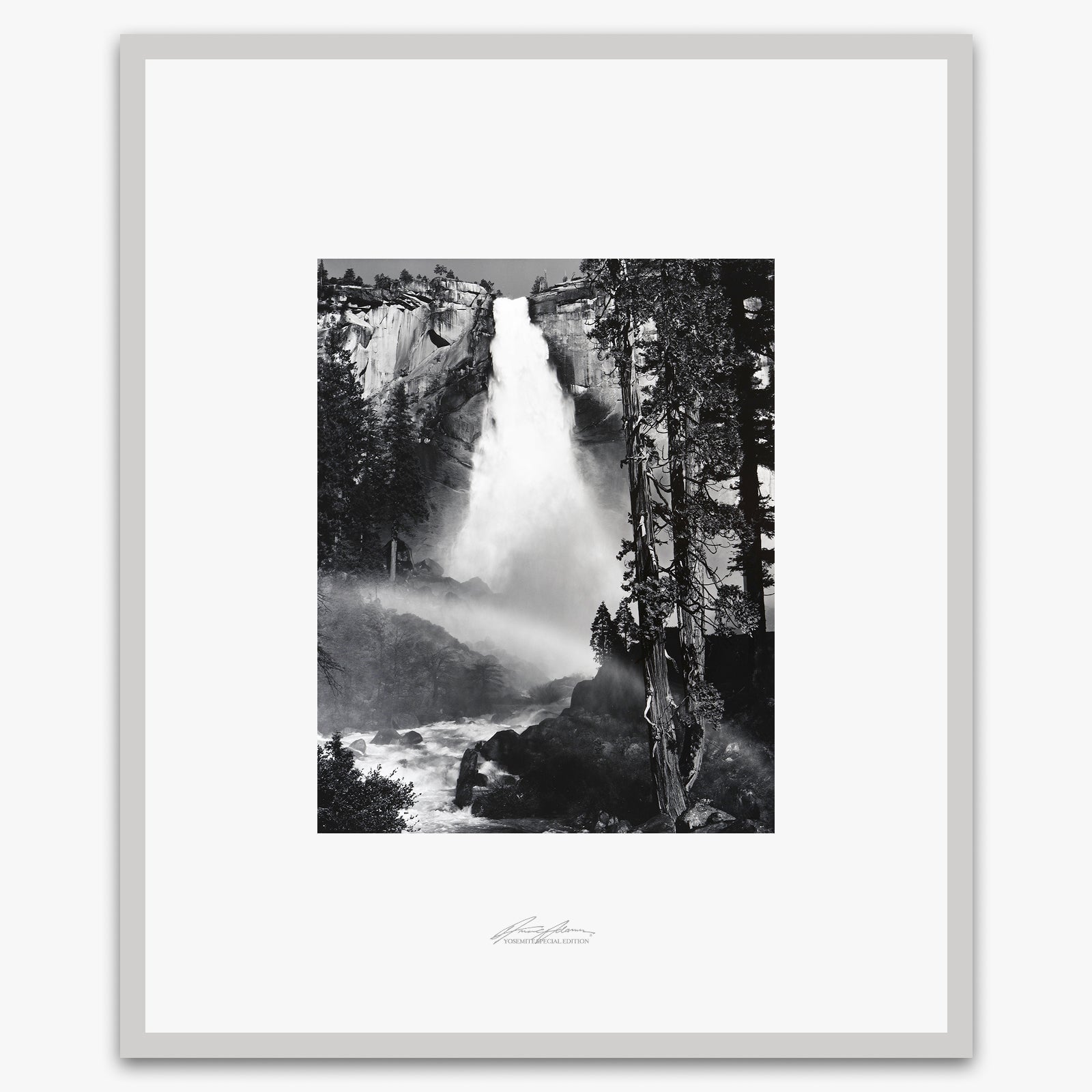 Nevada Fall, Rainbow Shop_Repro_SEP The Ansel Adams Gallery Framed Standard German Silver Metal 