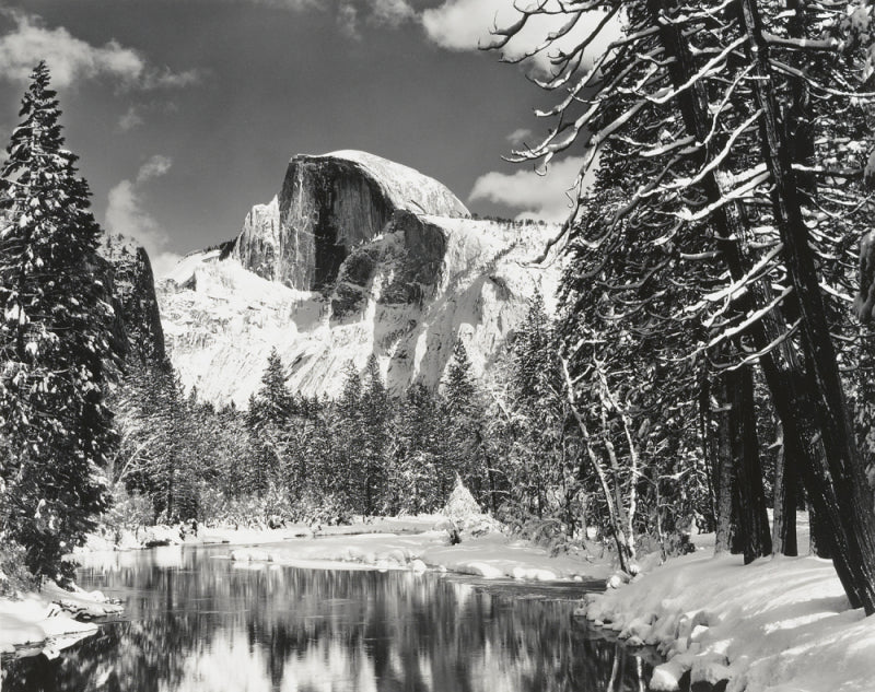 Half Dome, Merced River, Winter