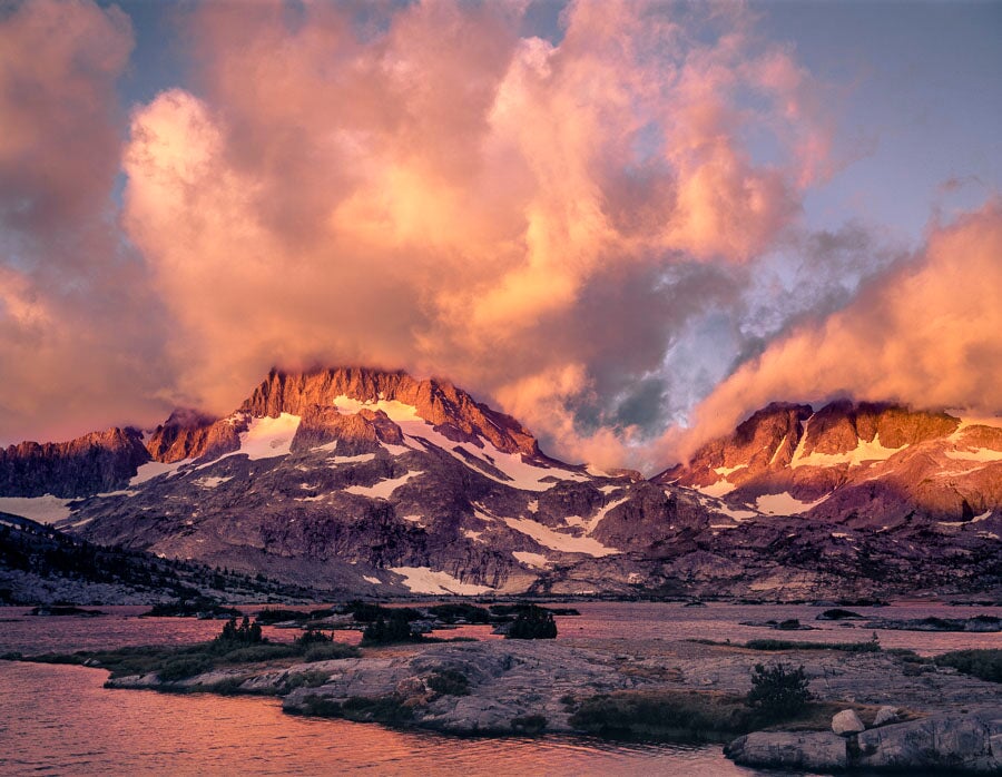 Banner Peak, Thousand Island Lake, Morning Storm Shop Charles Cramer 