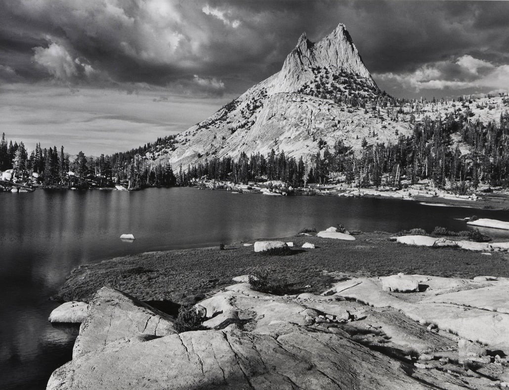 Cathedral Peak and Lake explore photographs The Ansel Adams Gallery 