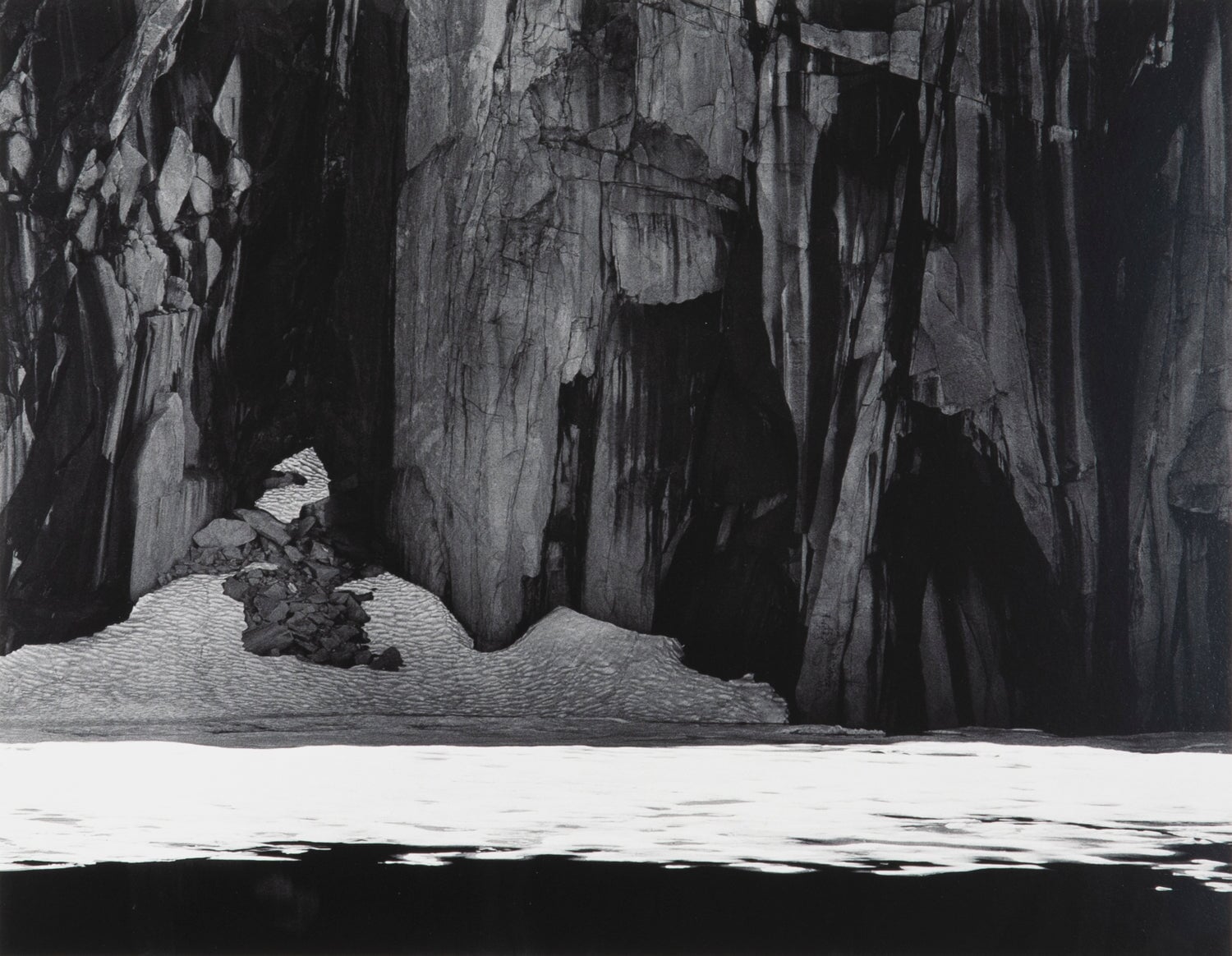 Frozen Lake and Cliffs explore photographs The Ansel Adams Gallery 