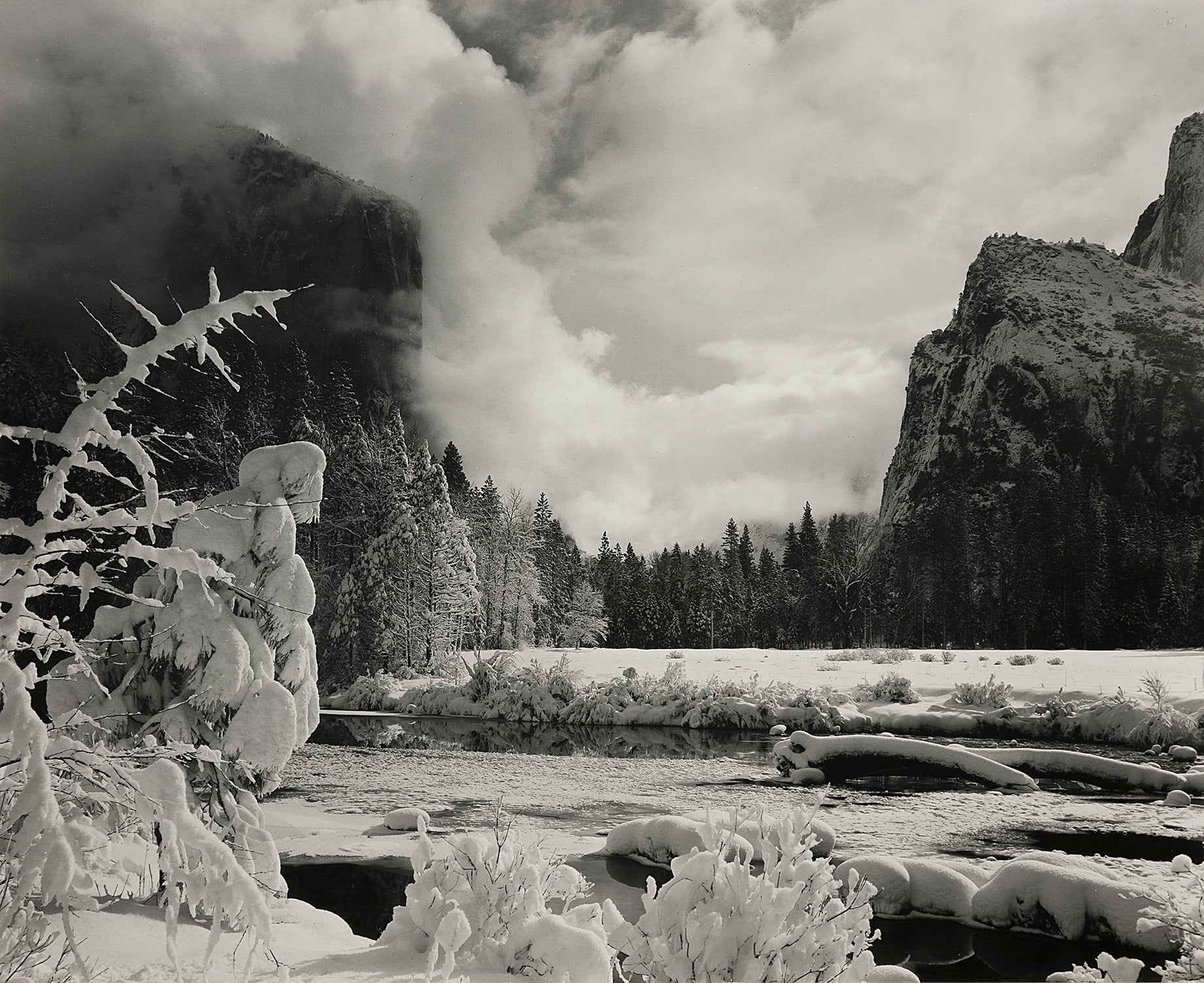 Gates of the Valley, Winter explore photographs The Ansel Adams Gallery 