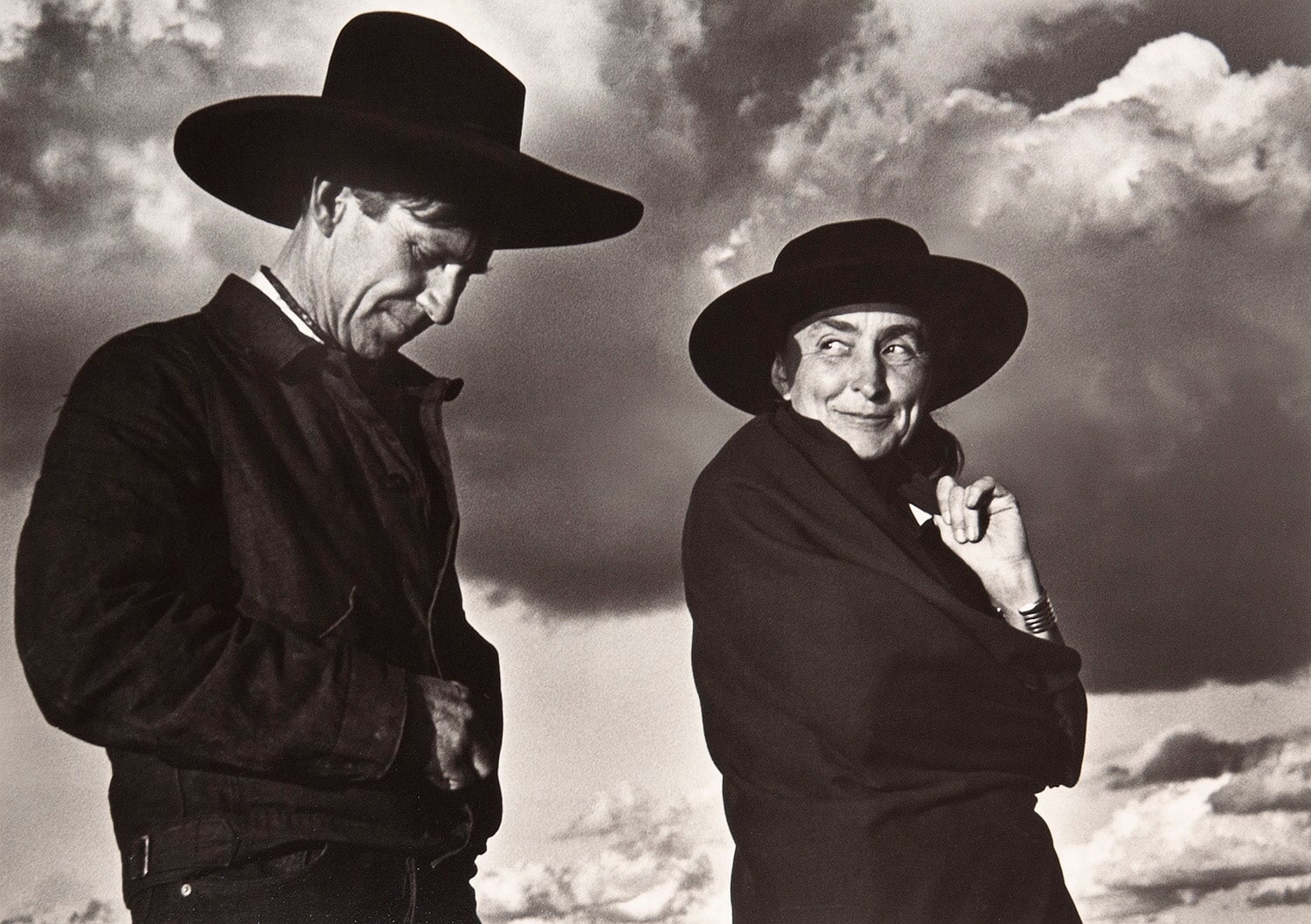 Georgia O'Keeffe and Orville Cox explore photographs The Ansel Adams Gallery 