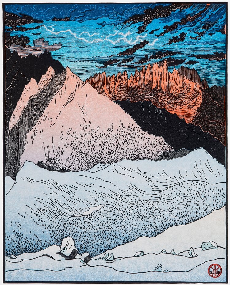 Minarets Crest from Below Mt. Elektra Shop Tom Killion 