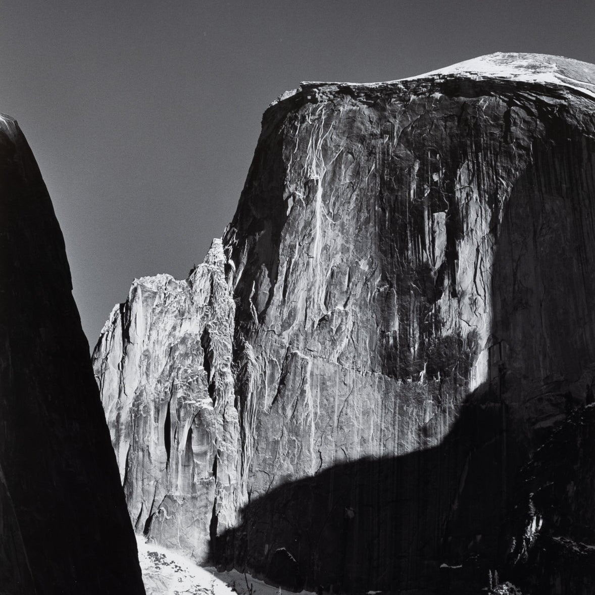 Moon and Half Dome, Yosemite National Park explore photographs The Ansel Adams Gallery 