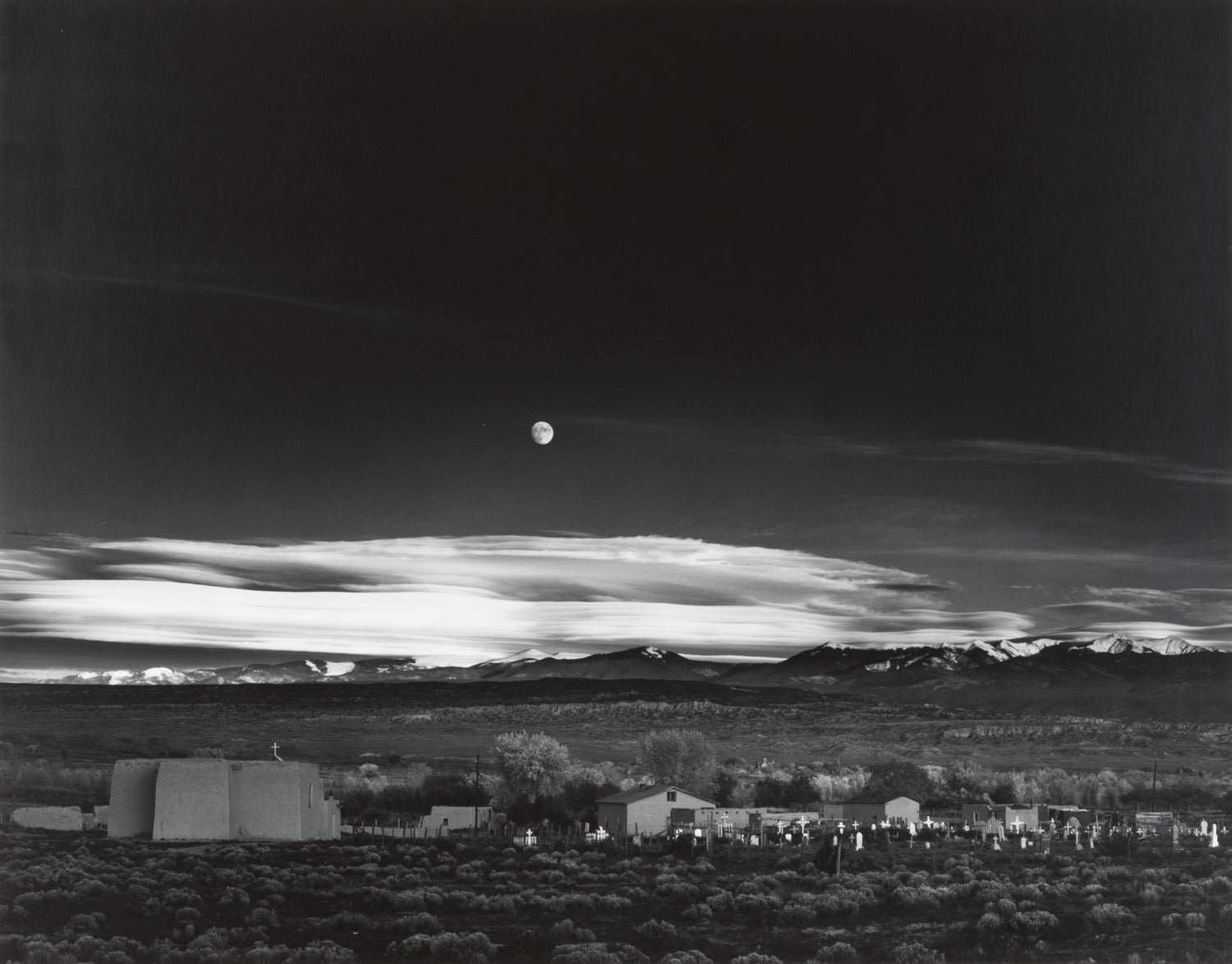 Moonrise, Hernandez, New Mexico explore photographs The Ansel Adams Gallery 