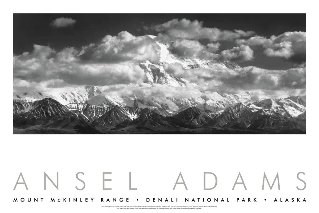 Mt. McKinley, Clouds, Framed Poster.