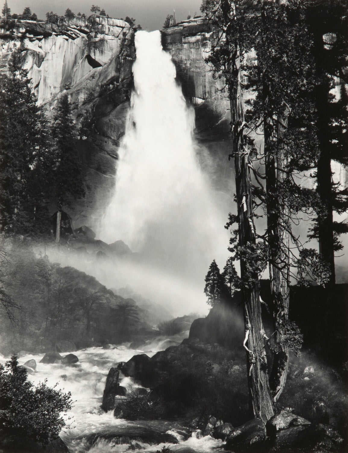 Nevada Fall, Rainbow, Yosemite explore photographs The Ansel Adams Gallery 