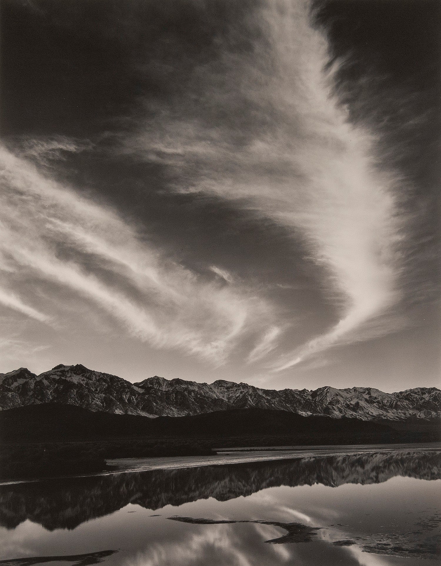 Sierra Nevada, Winter Evening, from the Owens Valley explore photographs The Ansel Adams Gallery 