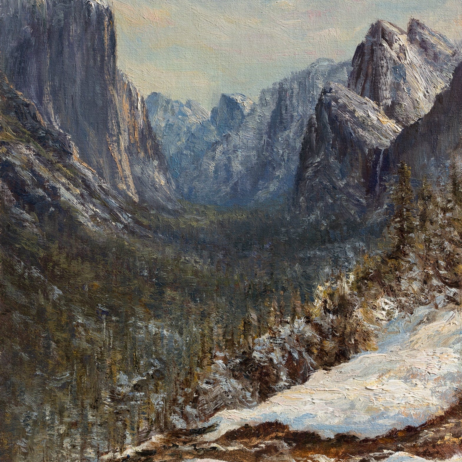 Snowy Yosemite Morning with Bluebirds Shop James McGrew 