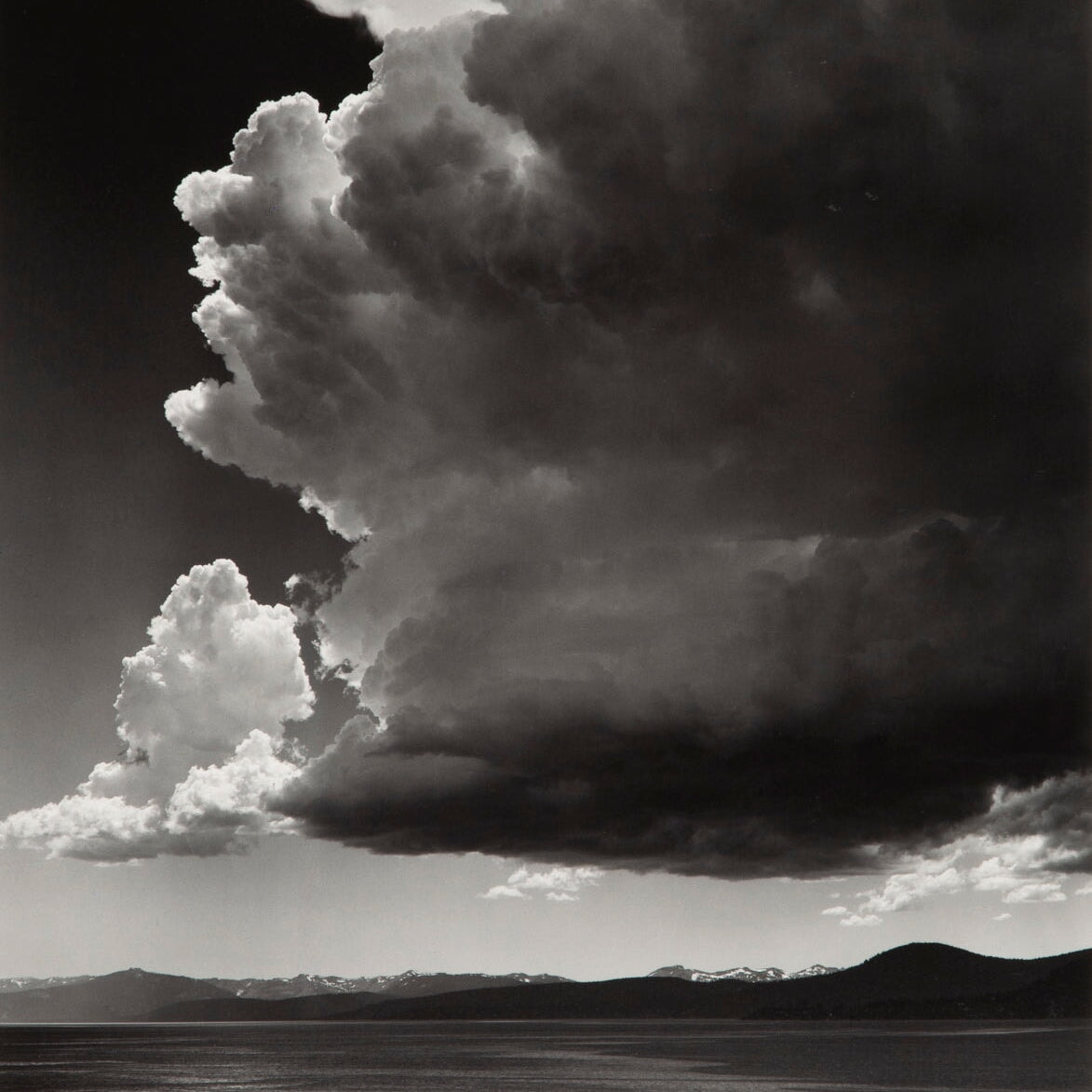 Thundercloud over Lake Tahoe explore photographs The Ansel Adams Gallery 