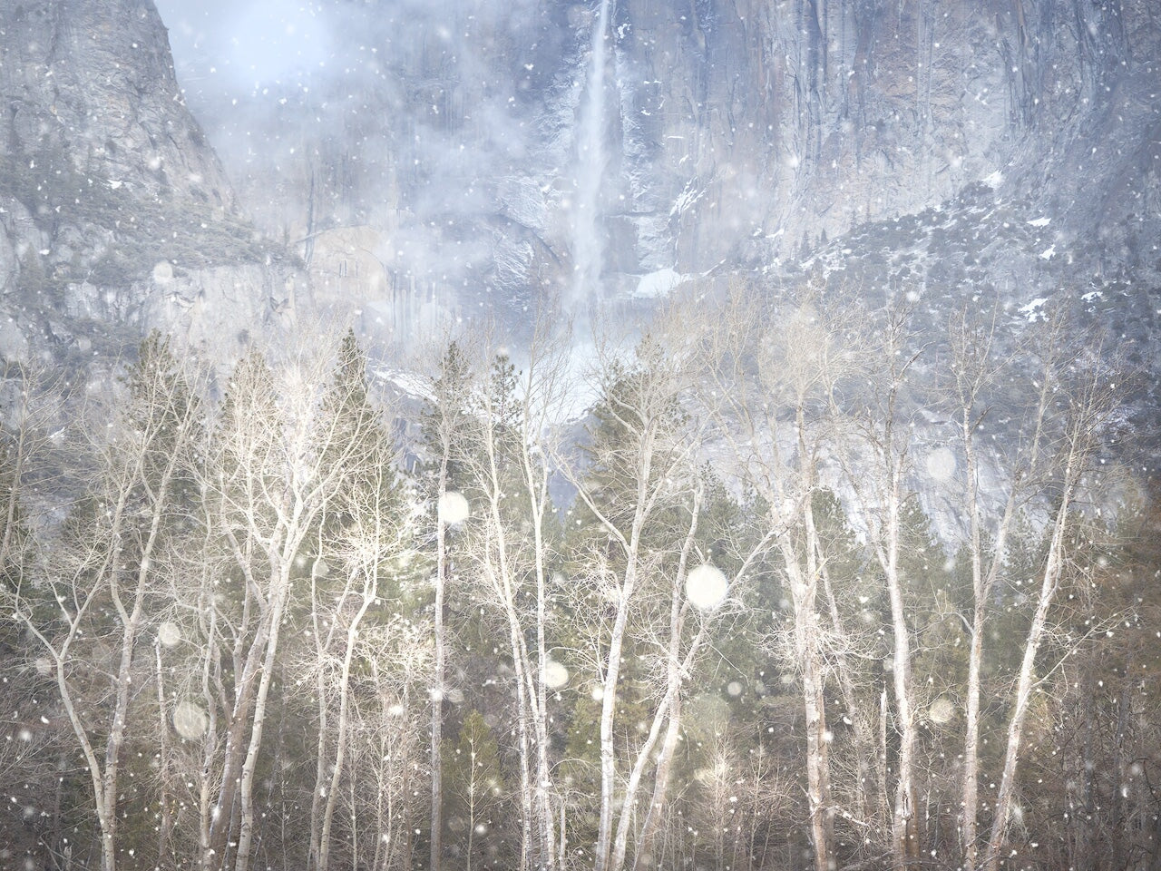 Yosemite Falls in Snow Shop charlotte gibb 