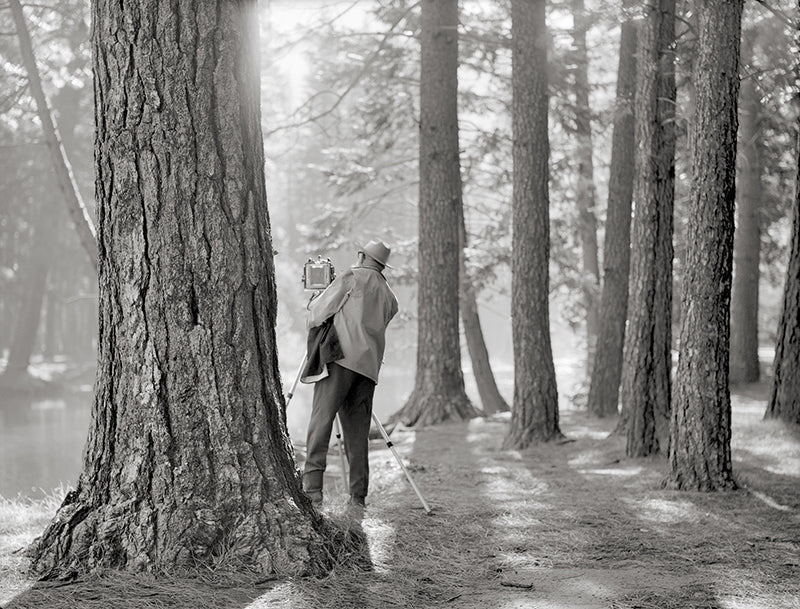 Ansel Adams Photographing in Yosemite Valley