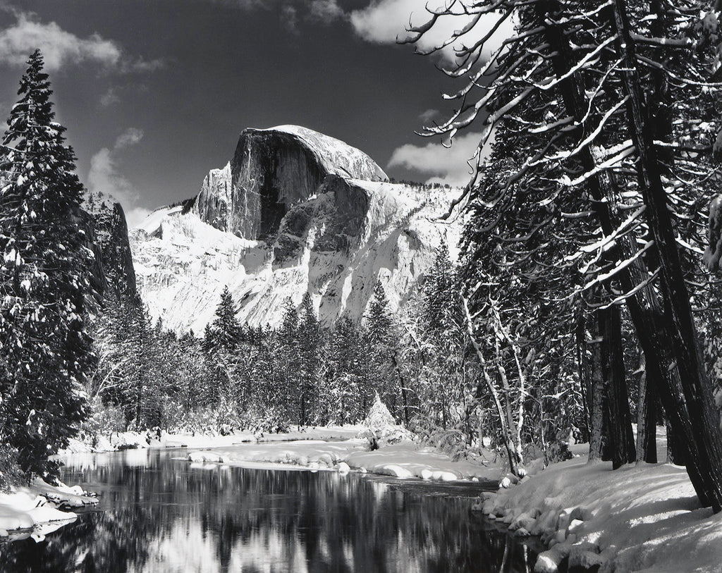 Half Dome, Merced River, Winter