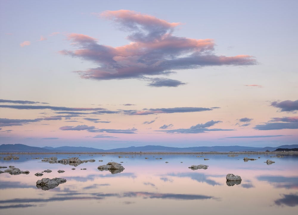 Sunset Light, Clouds, Mono Lake